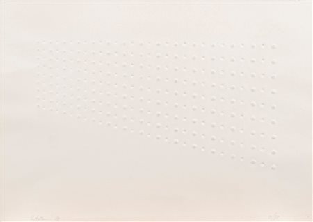 Enrico Castellani (Castelmassa 1930-Viterbo 2017)  - Superficie, 1968