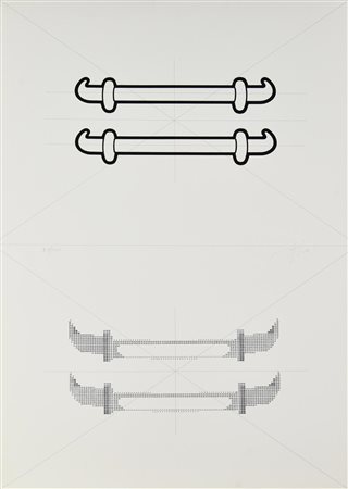 Tino Stefanoni PARAURTI litografia, cm 70x49,7; es. 31/100 firma e tiratura