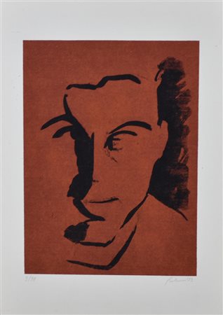 Albino Galvano AUTORITRATTO, 1933 serigrafia, cm 35x25; es. 9/99 firma, data...