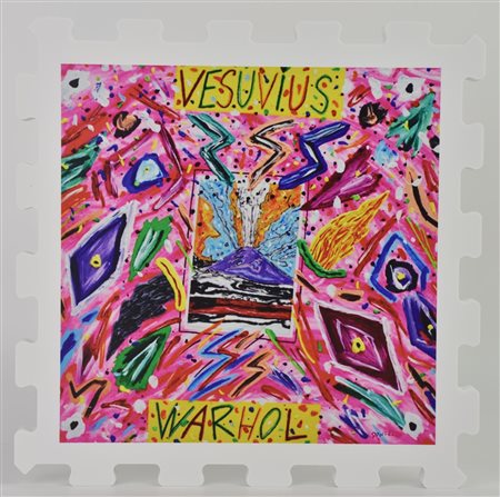 Bruno Donzelli VESUVIUS WARHOL stampa UV su FX high quality bianco, cm...