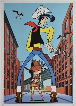 Philippe Grimaud UNLUCKY LUKE, 2021 stampa tipografica su carta...