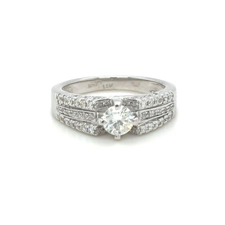 ANELLO IN ORO BIANCO 18k - 4.81 GR CON DIAMANTI - DH-R768