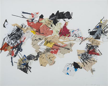 Sandro Martini , Livorno 1941 , "Senza titolo" 1995 tecnica mista e collage...