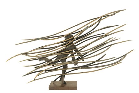 Mario Ceroli , Castel Frentano 1938 , "La forza di sognare" scultura in...