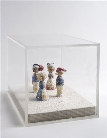 Remo Bianco , Milano 1922 , 1988 "Scultura neve" anni '70 legno e tecnica...