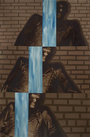 Antonio Recalcati , Bresso 1938 , "Tree Moments" 1965 olio su tela, cm...