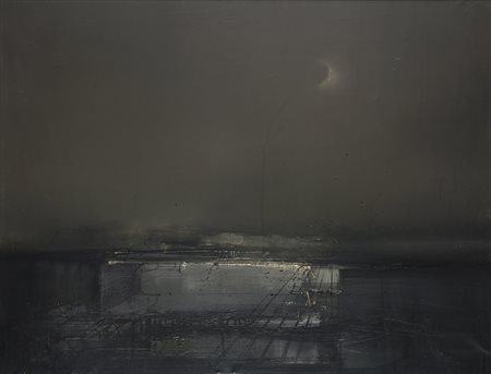 Sandro Luporini , Viareggio 1930 , "Studio per eclissi di sole" 1961 olio su...