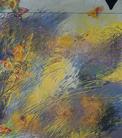 Sandro Martini , Livorno 1941 , "Pagina n.3 battaglia di Ming" 1965 tempera e...