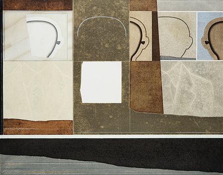 Angelo Cagnone , Carcare 1941 , "Senza titolo" 1980/81 olio e tecnica mista...