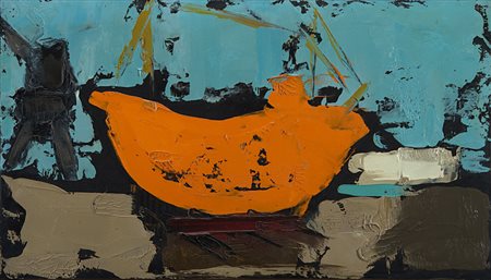 William Congdon , Providence 1912 , Milano 1998 "Tangeri 1" 1970 olio su...