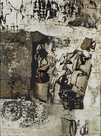 Lili Orszag , Ungvár 1926 , Budapest 1978 "Idotlen kep" 1969 olio su...