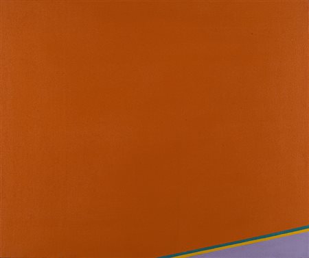 Chin Hsiao , Shanghai 1935 , "Taglio" 1973 acrilico su tela, cm 50x60...