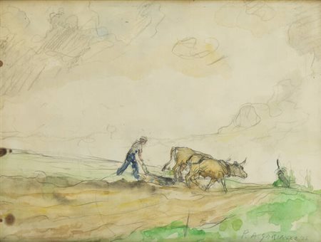 PIER ANTONIO GARIAZZO<BR>Torino 1879 - 1964<BR>"Campo" '56