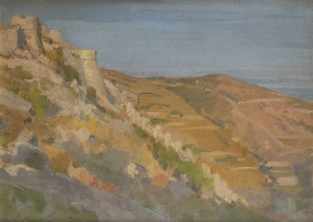 ORESTE PIZIO<BR>Torino 1879 - 1938<BR>"Villaggio Dalmata" 20-7-919