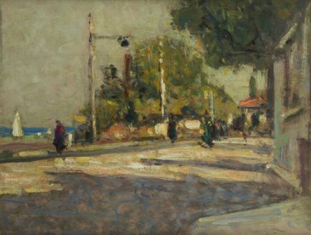 VENANZIO ZOLLA<BR>Colchester (Regno Unito) 1880 - 1961 Torino<BR>"Lungomare" 1952