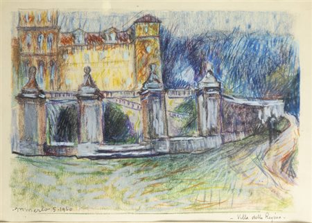 METELLO MERLO<BR>Milano 1886 - 1964 Torino<BR>"Villa della Regina" 5-1960