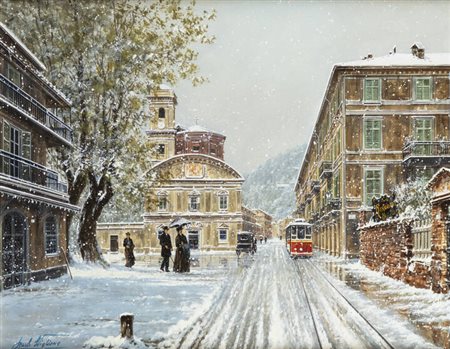 RAOUL VIGLIONE<BR>Torino 1937<BR>"Vecchia Torino. Madonna del Pilone"