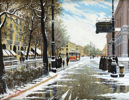 RAOUL VIGLIONE<BR>Torino 1937<BR>"Torino. Via Sacchi"