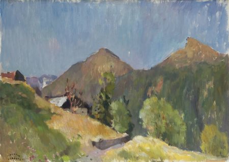 TEONESTO DEABATE<BR>Torino 1898 - 1981<BR>"Paesaggio montano" 1975