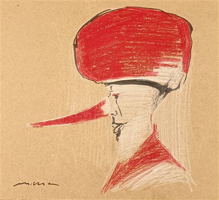 MAX MARRA Paola (Cs) 1950 Nasone 2000 Mista su carta applicata su faesite...