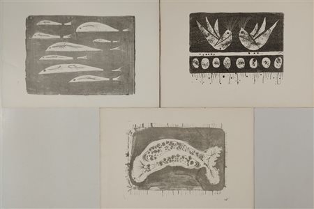 ANONIMO Anonimo (An) Senza titolo 1960 3 Litografia su carta senza firma...