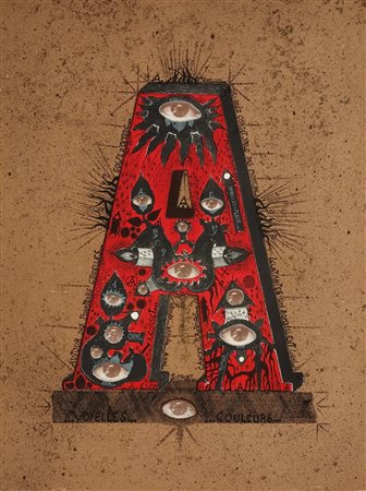 HARLOFF GUY Parigi (Francia) 1933 Voyelles. Arthur Rimbaud Serigrafia su...