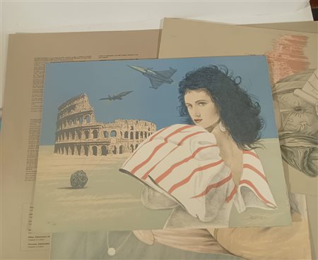 SALDARELLI RICCARDO Roma (Roma) 1942 Senza titolo 1987 3 Litografie su carta...