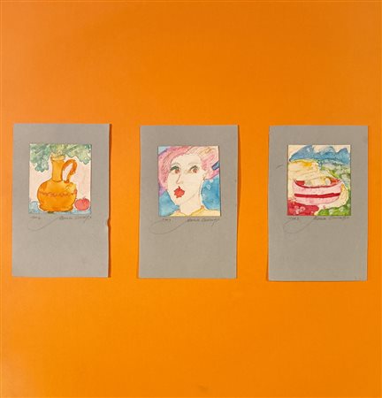 FIRMA INDECIFRATA N.D. ( -) 1900 Senza titolo Trittico 48,00x48,00 Firmati...