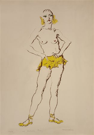 MESSINA FRANCESCO Linguaglossa (Catania) Danzatrice 1975 Litografia su carta...