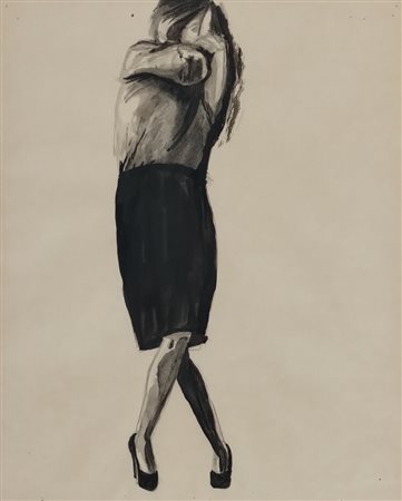 ANONIMO Anonimo (An) Donna China su carta 37,00x29,00