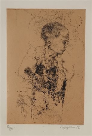 VESPIGNANI RENZO Roma (Roma) 1924 Senza titolo 1962 Incisione a puntasecca su...