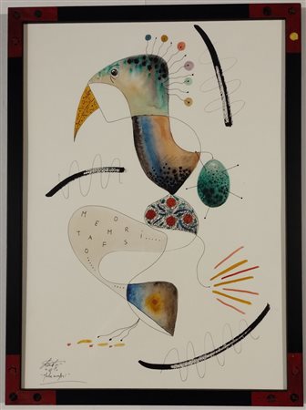 LANTERI ALBERTO Torino (To) 1955 Metamorfosi 2014 China su carta 50,00x35,00...