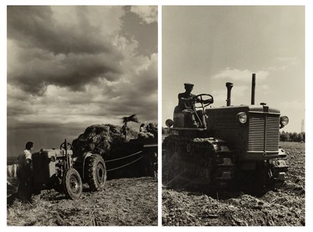 Riccardo Moncalvo (1915-2008)  - Senza titolo (Trattori), 1940s