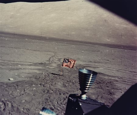 NASA - Apollo 17 View of United States flag on Moon, 1972