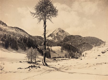 Ettore Santi (1889-1966)  - Clavieres: Mont Janus, 1920s