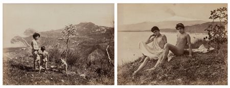 Baron Wilhelm von Gloeden (attribuito a) (1856-1931)  - Giovani Siciliani, Taormina, 1990s