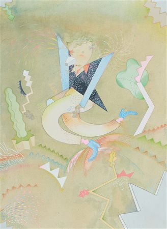 Luca Alinari (Firenze, 1943 - Firenze, 2019) Senza titolo Olio, tempera e...