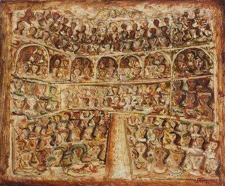 Massimo Campigli (Berlino, 1895 - Saint Tropez, 1971) Senza titolo (Teatro)...