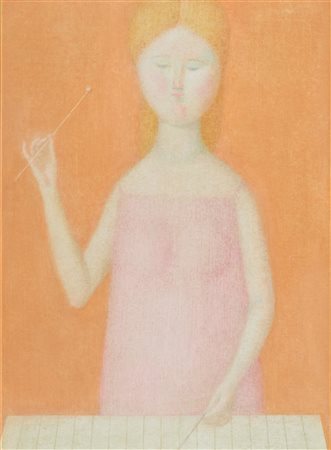 Antonio Bueno (Berlino, 1918 - Firenze, 1984) Musicista 1969 ca. Olio su...