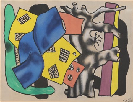 Fernand Léger (Argentan, 1881 - Gif sur Ivette, 1955) La radice grigia 1945...