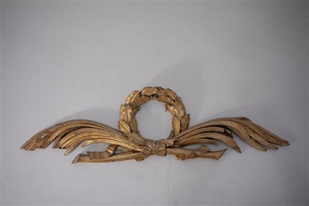 Fregio in legno dorato, XVIII secolo 22x80 cm
