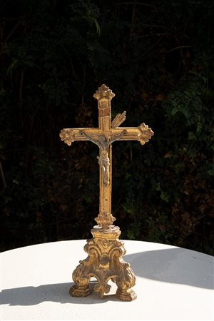 Croce lignea con cristo, XVIII secolo 57x25 cm