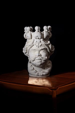 Testa di moro di Caltagirone firmata Verus Ceramica di Caltagirone