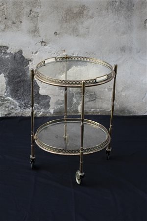 Carrello porta vivande , XX secolo H 60 cm, diametro 42 cm