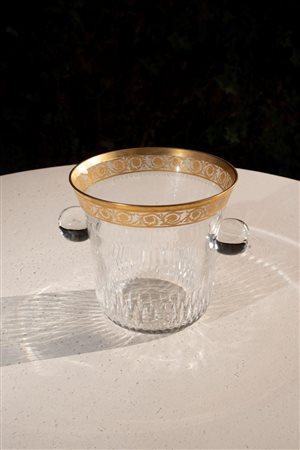 Suaglass champagne, cristallo Saint Louise, modello Thisley, XX secolo 20,5x27 cm Marchio della...