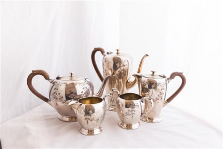 Set da thè Victoria Plate epbm 5 pezzi comprensivi di caffettiera, teiera,...