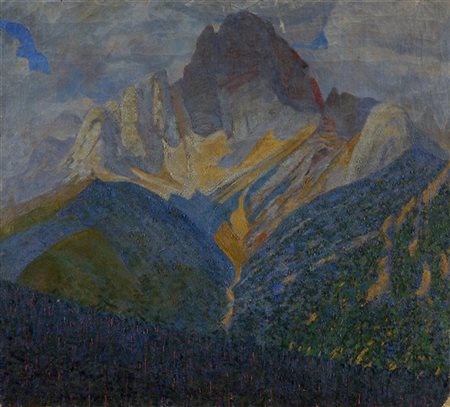 Ignoto pittore divisionista

"Monte Cristallo" 
olio su tela (cm 67x74)
reca fi