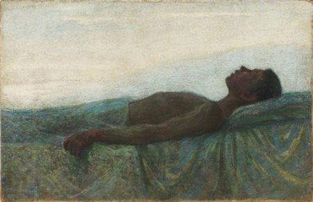 Luxardo Lazzaro "L'annegato" 
olio su tela (cm 73x113)
firmato in basso a sinist