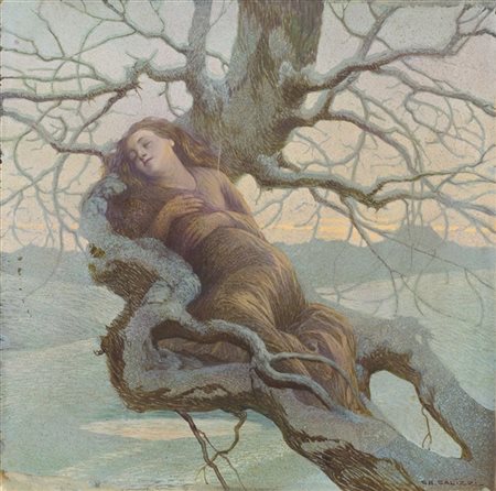 Giovanni Battista Galizzi "Nirvana" 
olio su carta applicata a compensato (cm 50