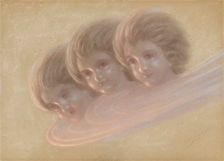 Sexto Canegallo "Putti" 
tecnica mista su carta (cm 35,5x50)
firmato in basso a